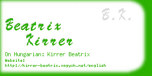 beatrix kirrer business card